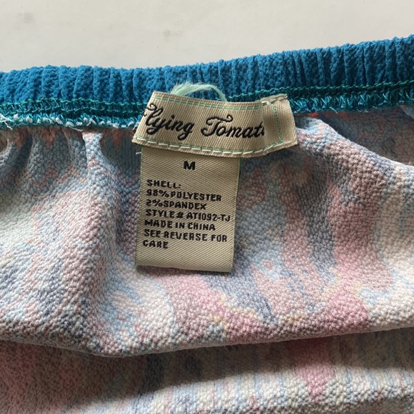 Flying Tomato M Off Shoulder Boho Tassels Crop Top, - Picture 3 of 4